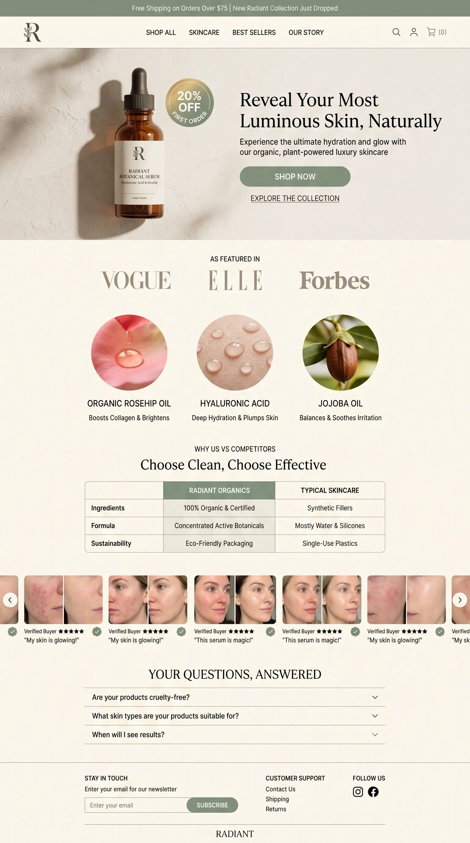 Radiant Organics - Luxury Skincare